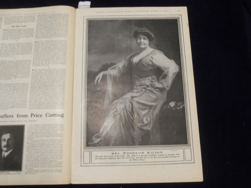 1913 MARCH 6 LESLIE'S WEEKLY MAGAZINE - INAUGURATION - ST 6080