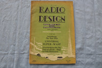 1931 FIRST RADIO DESIGN SOFTCOVER HANDBOOK - UNIVERSAL SUPER-WASP - K 321