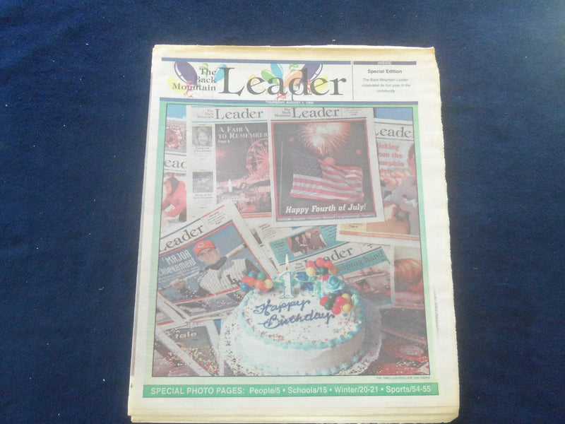 1996 AUG 1 THE BACK MOUNTAIN LEADER NEWSPAPER-SHAVERTOWN, PA-ANNIVERSARY-NP 6176