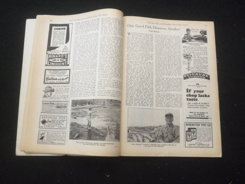 1929 APRIL ROD AND GUN MAGAZINE - NICE COVER, ARTICLES & PHOTOS - SP 6377M