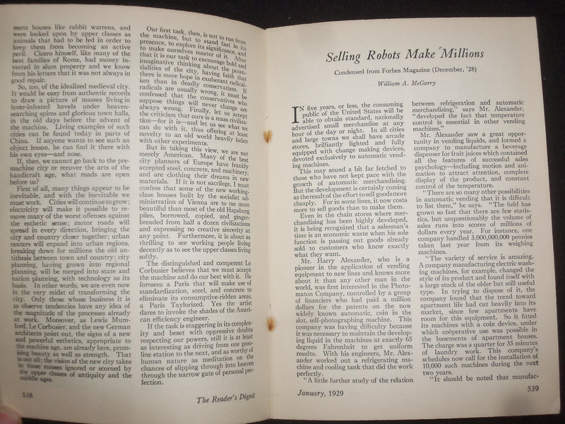 1929 JANUARY THE READER'S DIGEST SOFTCOVER BOOK - NUMBER 81 - J 9923