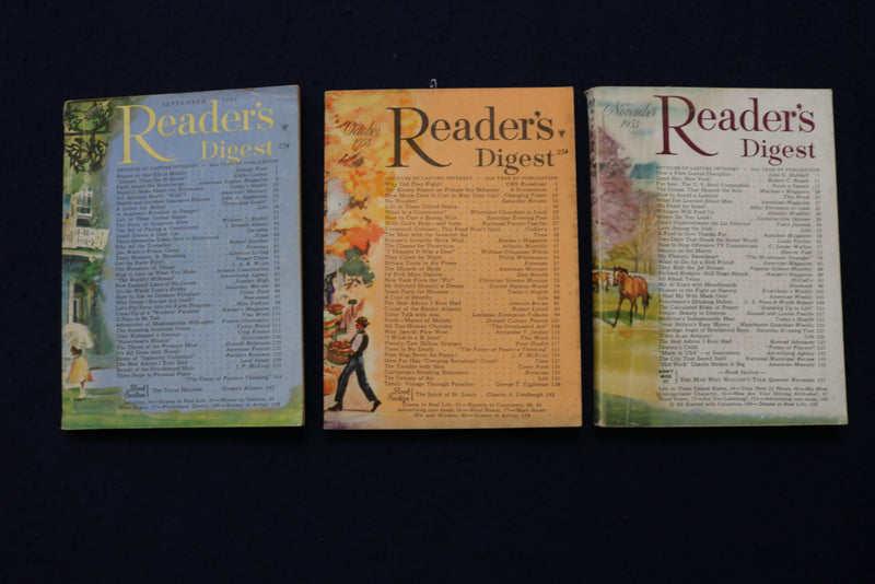 1953 READER'S DIGEST MAGAZINE - LOT OF 9 - O 3345