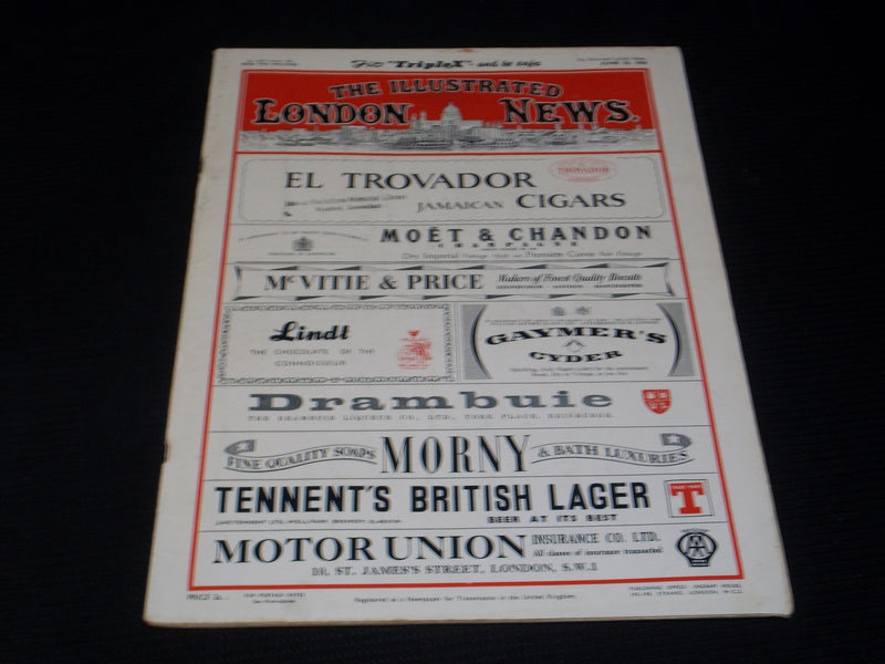 1956 JUNE 23 ILLUSTRATED LONDON NEWS MAGAZINE NICE COVERS & ADS - E 4282