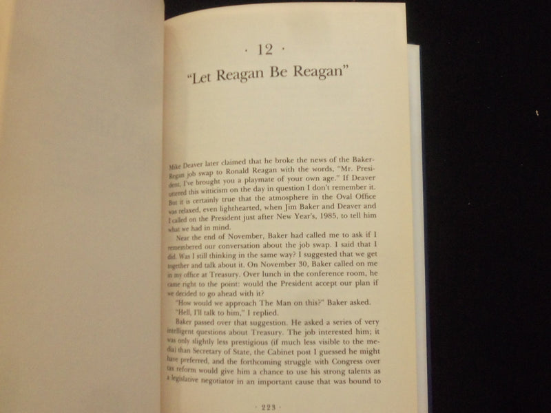 1988 FOR THE RECORD HARDCOVER BOOK BY DONALD T. REGAN - KD 9289