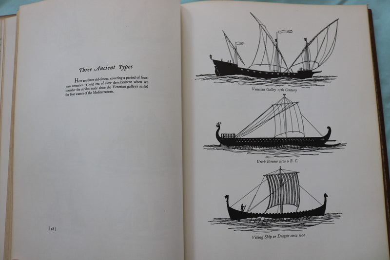 1940 SAILING AND SMALL CRAFT DOWN THE AGES HARDCOVER BY EDGAR BLOOMSTER- KD 9652