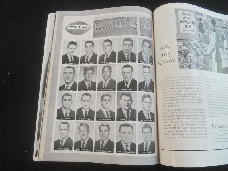 1959 NOVEMBER 21 FOOTBALL PROGRAM - HARVARD UNIV VS. YALE UNIV - B 4370M