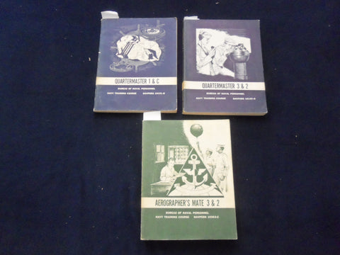 1964-1968 BUREAU OF NAVAL PERSONNEL TRAINING GUIDES BOOKS - LOT OF 3 - KD 8683