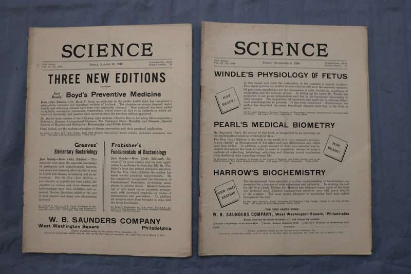 1940 SCIENCE MAGAZINE - LOT OF 13 - O 3910