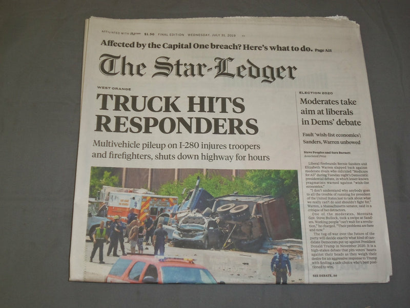 2019 JULY 31 THE STAR-LEDGER NEWSPAPER-DEMOCRATIC PRESIDENTIAL CONTENDERS DEBATE
