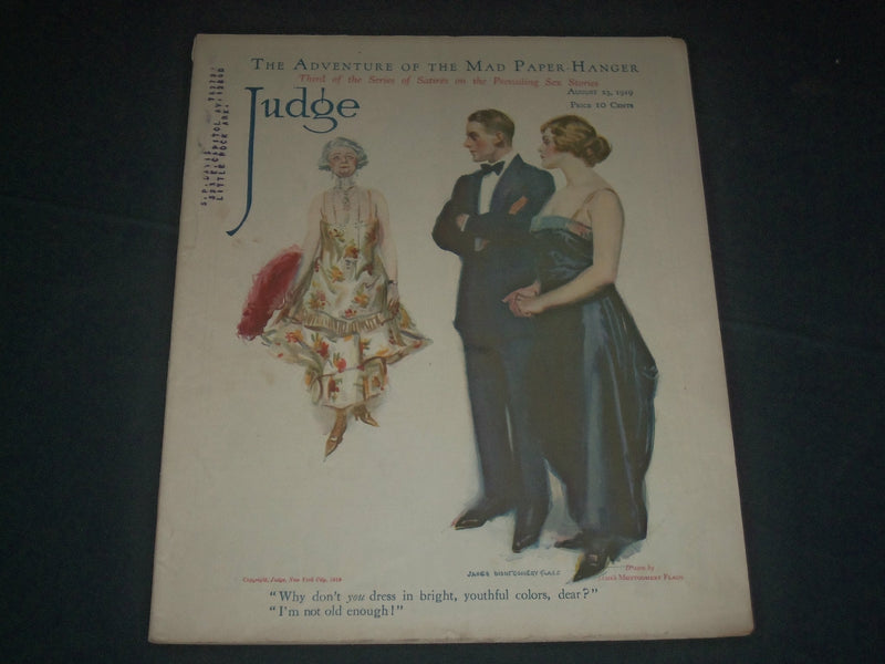 1919 AUGUST 23 JUDGE MAGAZINE - COVER BY JAMES MONTGOMERY FLAGG - B 6144