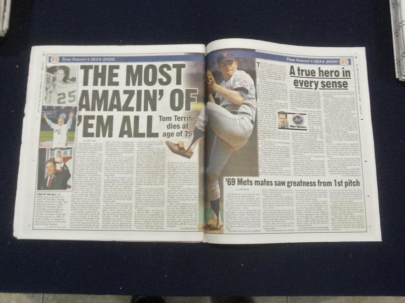 2020 SEPTEMBER 3 NEW YORK POST NEWSPAPER - TOM SEAVER DIED 1944-2020