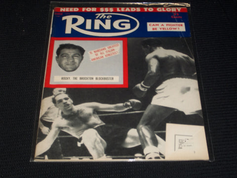 1956 MARCH THE RING MAGAZINE - ROCKY MARCIANO FRONT COVER - E 4656