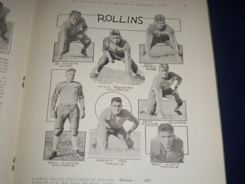 1930 DECEMBER THE ROLLINS ALUMNI RECORD VOL 7 ISSUE NO.4 - NICE PHOTOS - J 1232
