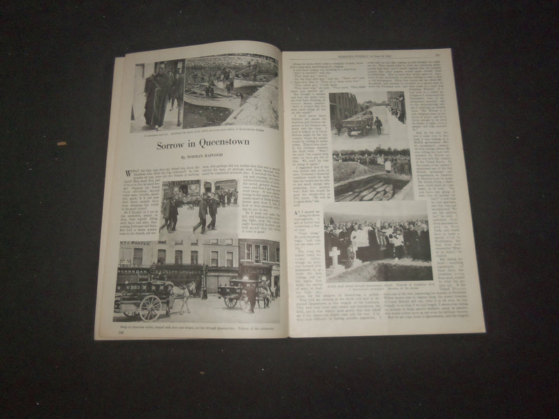 1915 JUNE 12 HARPER'S WEEKLY MAGAZINE - SORROW IN QUEENSTOWN - SP 1520F