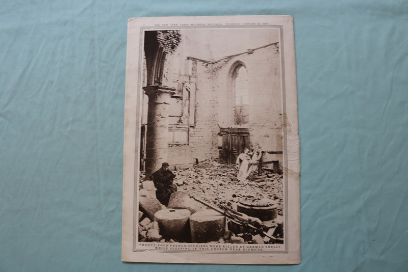 1915 JAN 14 NEW YORK TIMES MID-WEEK PICTORIAL WAR EXTRA- GERMAN BALLOON -NP 9124