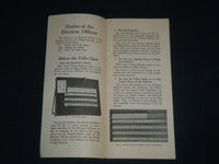 1937 ESSEX COUNTY PRIMARY AND GENERAL ELECTIONS INSTRUCTIONS LOT OF 2 - J 3981