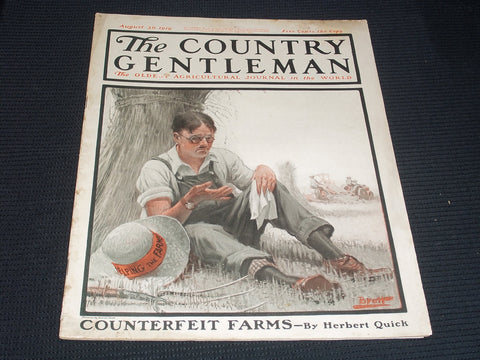 1919 AUGUST 30 THE COUNTRY GENTLEMAN MAGAZINE ILLUSTRATED COVER ART - E 2899