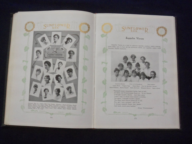 1915 THE SUNFLOWER KANSAS STATE NORMAL SCHOOL YEARBOOK - EMPORIA, KS - YB 3117