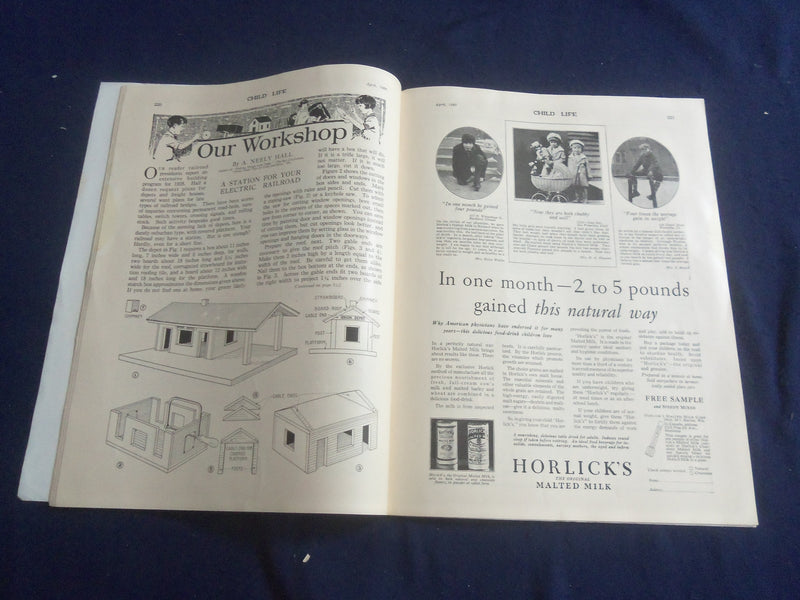 1928 APRIL CHILD LIFE MAGAZINE - GREAT ILLUSTRATED COVER - SP 6749M