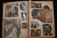 1940'S MOVIE STAR SCRAPBOOK - HUMPHREY BOGART - HENRY FONDA-CLARK GABLE- E 24889
