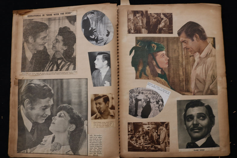 1940'S MOVIE STAR SCRAPBOOK - HUMPHREY BOGART - HENRY FONDA-CLARK GABLE- E 24889