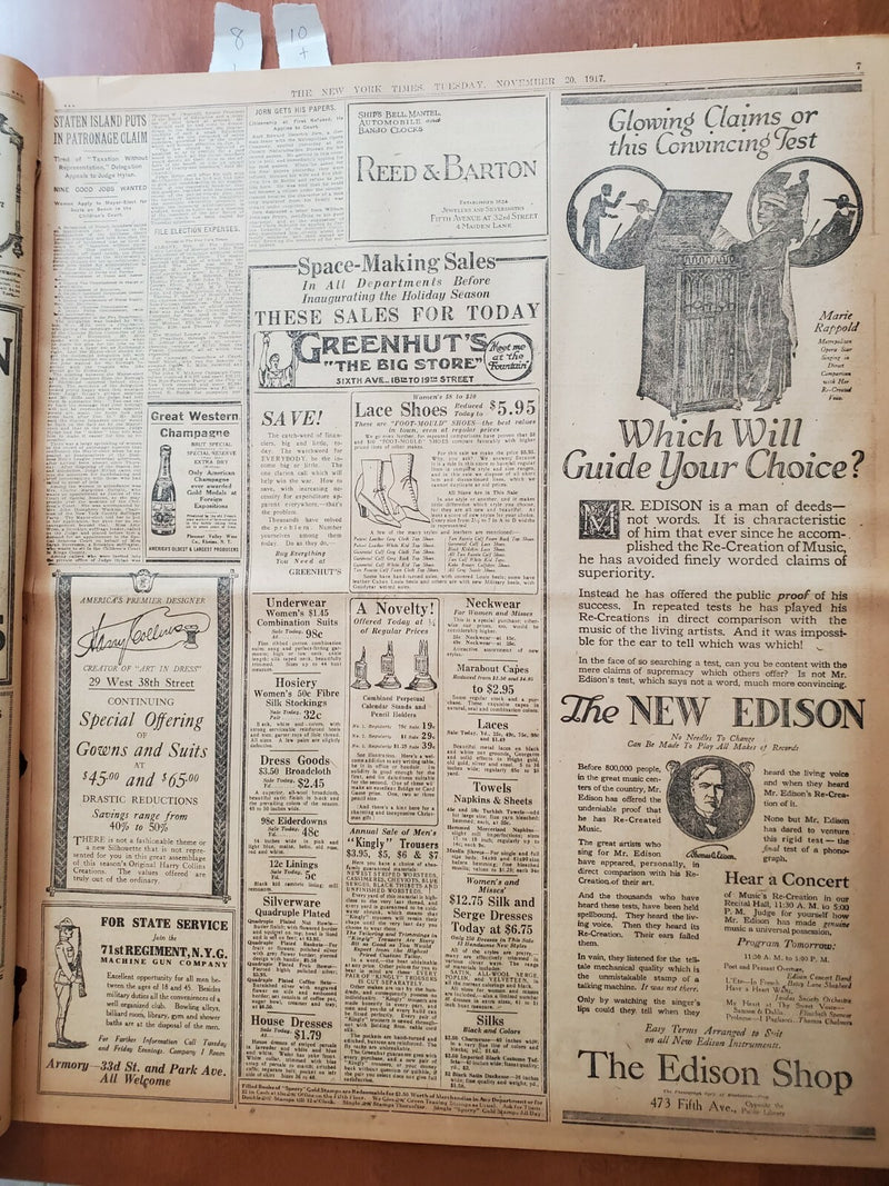 1917 NOVEMBER 20 NEW YORK TIMES - LLOYD GEORGE DEFENDS WAR COUNCIL PLAN- NT 8082