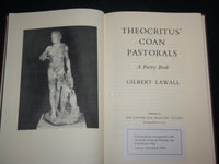 1967 THEOCRITUS' COAN PASTORALS A POETRY BOOK BY GILBERT LAWALL - KD 6665