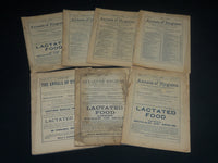 1887-1888 THE ANNALS OF HYGIENE MAGAZINE LOT OF 7 - NICE ADS - WR 133