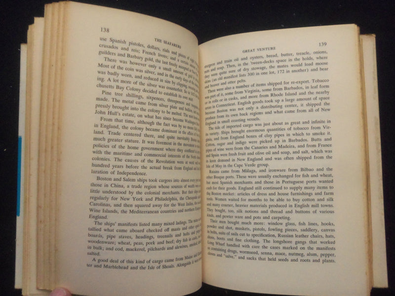 1964 THE SEAFARERS - MARITIME AMERICA HARDCOVER BOOK BY ROBERT CARSE - KD 8324