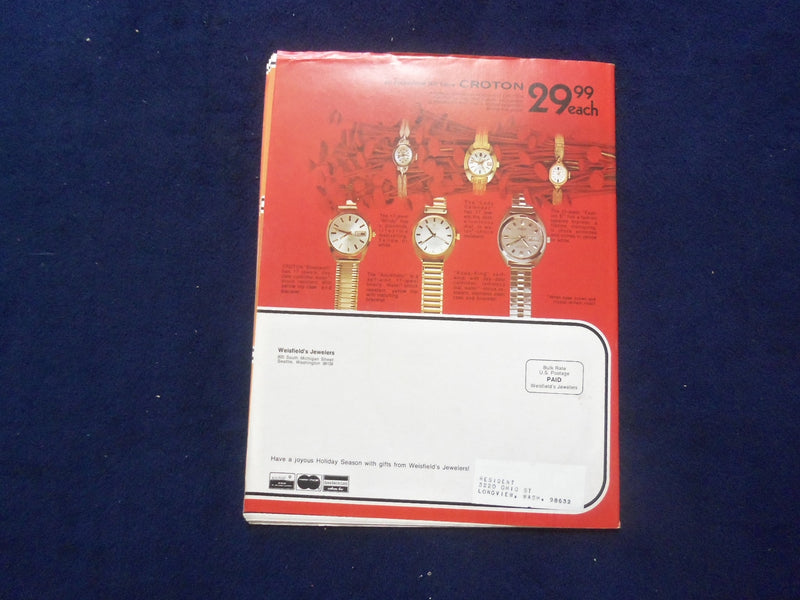 1972 WEISFIELD'S JEWELERS CHRISTMAS CATALOG - SEATTLE, WASHINGTON - J 9397