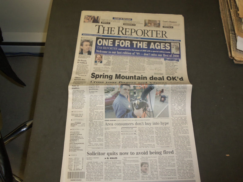 1999 DECEMBER 31 THE REPORTER (MONTGOMERY, PA) NEWSPAPER- END OF CENTURY-NP 3280