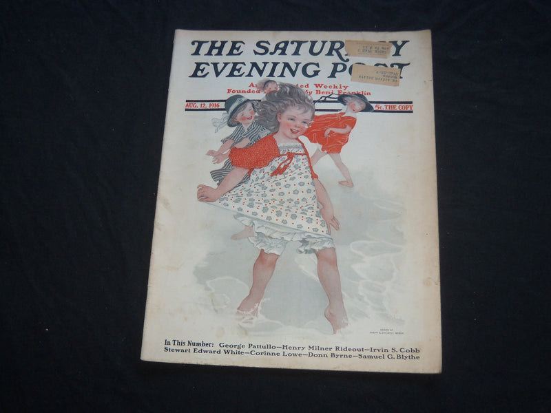 1916 AUGUST 12 THE SATURDAY EVENING POST MAGAZINE - ILLUSTRATED COVER - SP 739