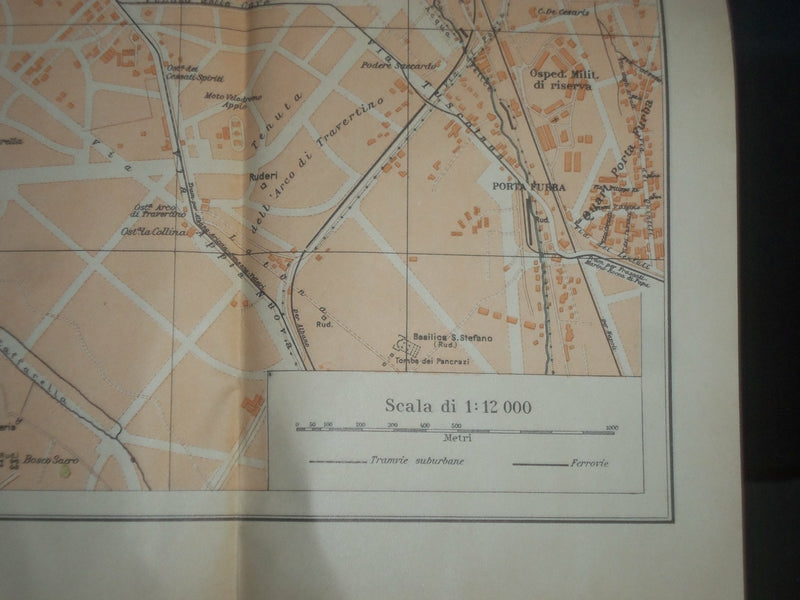 1929-1930 ROMA FOLD-OUT COLOR MAP - ITALY - J 3967