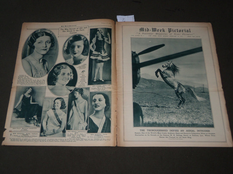 1931 FEBRURAY 21 MID-WEEK PICTORIAL MAGAZINE SECTION - SLYVIA SIDOVEY - J 3235