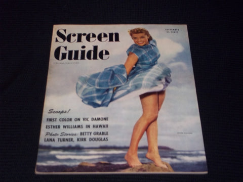 1950 SEPTEMBER SCREEN GUIDE MAGAZINE - ESTHER WILLIAMS FRONT COVER - E 15194