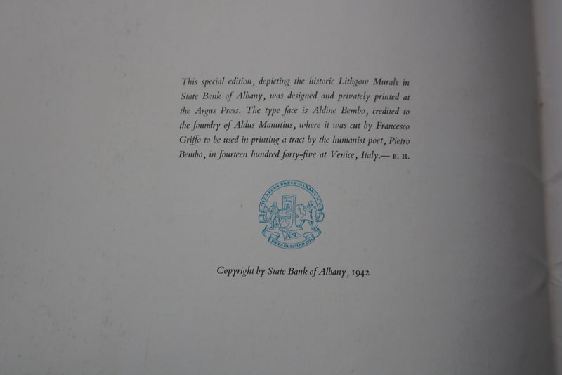 1943 MURALS IN THE STATE BANK OF ALBANY SOFTCOVER BOOK - K 902