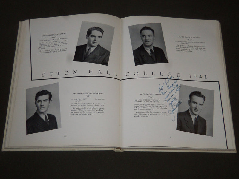 1941 WHITE & BLUE SETON HALL COLLEGE YEARBOOK- SOUTH ORANGE NEW JERSEY - YB 1076