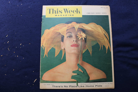 1956 MARCH 24 THIS WEEK MAGAZINE - YOGI BERRA STORY COVER - E 22907