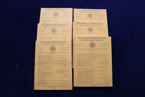 1976 THE AMERICAN MINERALOGIST JOURNAL - LOT OF 6 - COMPLETE YEAR - O 3379