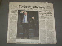 2019 JULY 24 NEW YORK TIMES - BORIS JOHNSON TO SUCCEED MAY AS LEADER OF BRITAIN