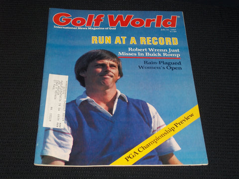 1987 JULY 31 GOLF WORLD MAGAZINE - ROBERT WRENN FRONT COVER - E 5507A