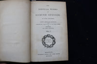 1839 THE POETICAL WORKS OF EDMUND SPENSER HARDCOVER BOOKS - 5 VOLUMES - KD 9450