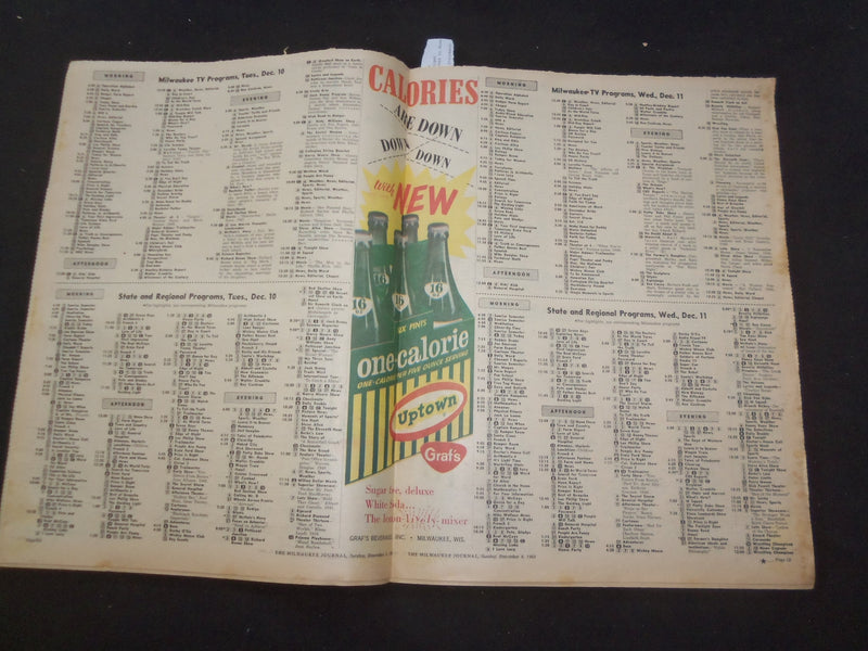 1963 DEC 8 MILWAUKEE JOURNAL TV SCREEN SECTION - JOEY BISHOP COVER - NP 8062