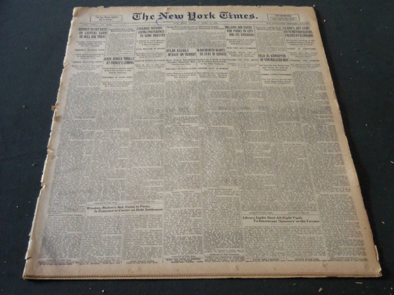 1925 APRIL 7 NEW YORK TIMES - CLARKS' ART GEMS GO TO METROPOLITAN - NT 5432