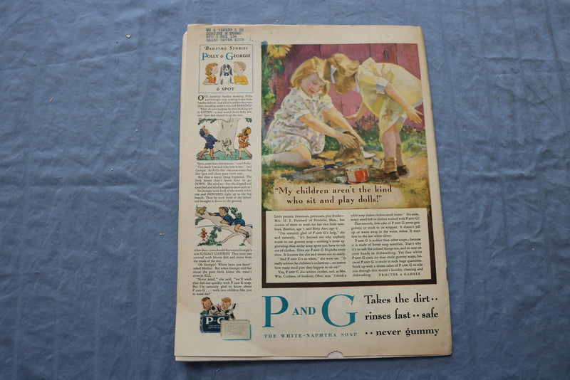 1933 SEPTEMBER WOMAN'S WORLD MAGAZINE - OUTSIDE MONEY BY BERTON BRALEY- SP 4783Y