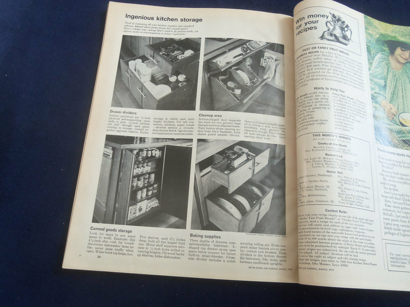 1970 MARCH BETTER HOMES AND GARDENS MAGAZINE -NICE COVER, PHOTOS & ADS- ST 4628S