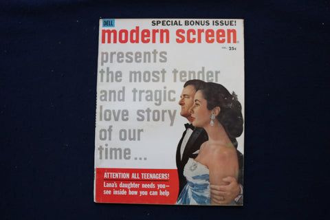 1958 JULY MODERN SCREEN MAGAZINE - ELIZABETH TAYLOR COVER - E 18537