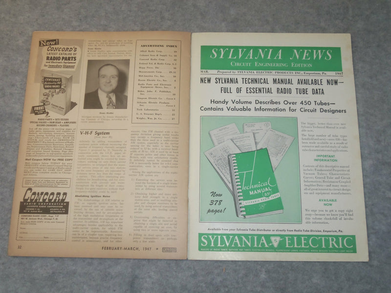1947 FEBRUARY-MARCH RADIO MANUFACTURING AND BROADCASTING MAGAZINE - J 6300