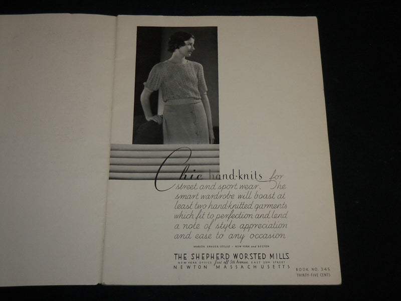 1934 GOOD SHEPHERD STYLE BOOK NO. 345 - FASHION - NICE PHOTOS - J 6732