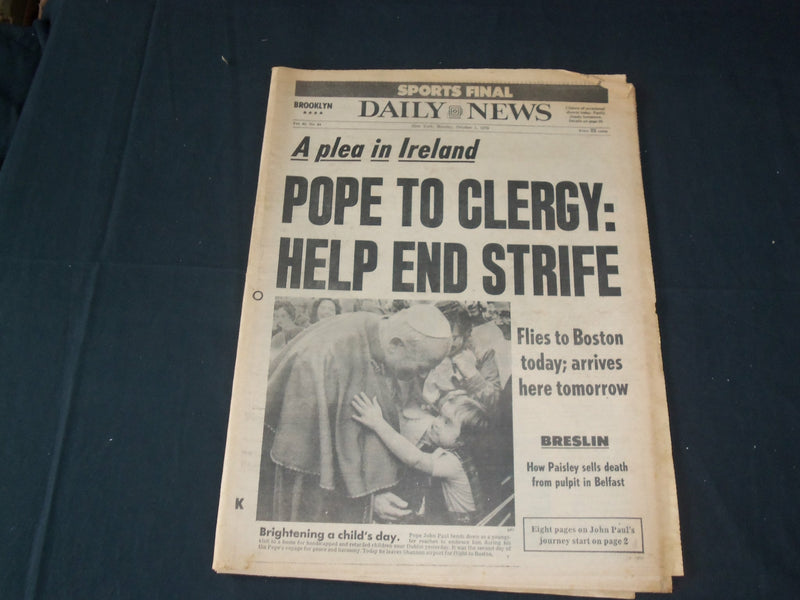1979 OCT 1 NEW YORK DAILY NEWS NEWSPAPER-PITTSBURGH PIRATES WIN NL EAST- NP 3577